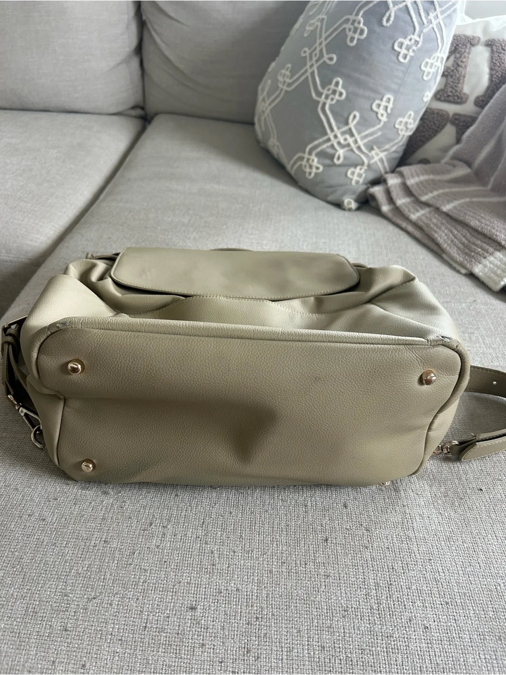 Minimalist Taupe Backpack - Women